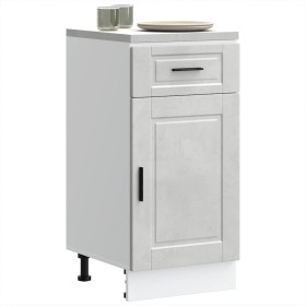 Mueble bajo de cocina porto gris cemento madera